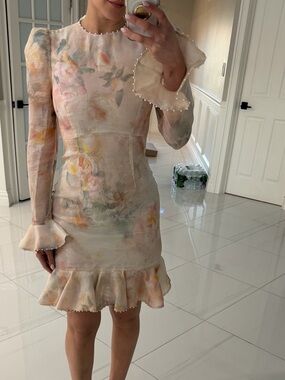 zimmermann crush flower mini dress
